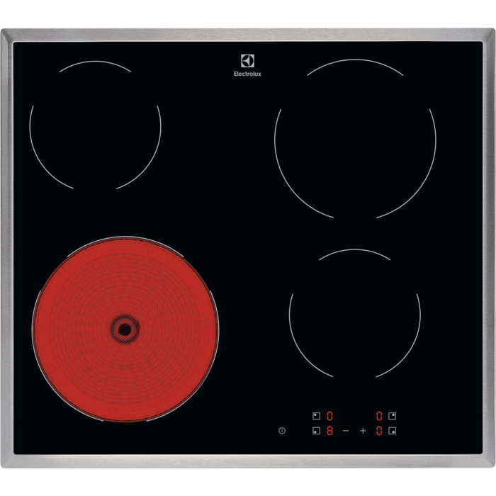 Placa vitrocerámica Serie 300 Radiant de 4 zonas y 60 cm